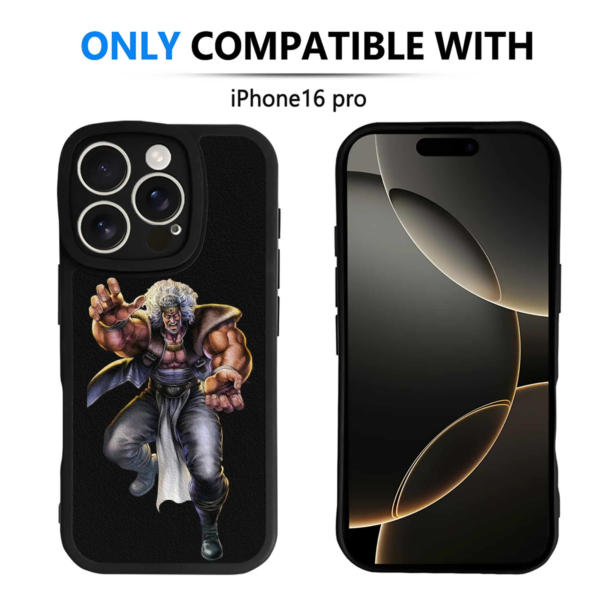 （画像用） 北斗の拳 Fist of the North Star 【iPhone 16シリーズ対応】シリコンスマホケース（レザー調） 材質：シリコン
